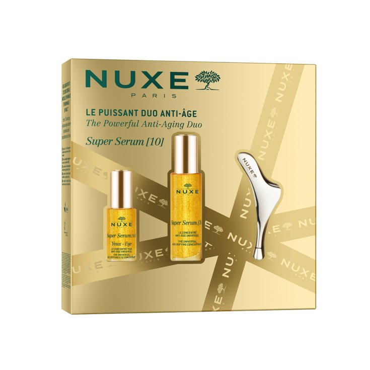 Nuxe Set Super Serum 2025: Siero Anti-Et&agrave;, Contorno Occhi e Massaggiatore